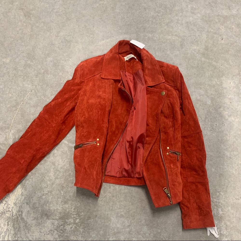 NWT Urban Outfitters suede moto biker jacket - Picture 2 of 5